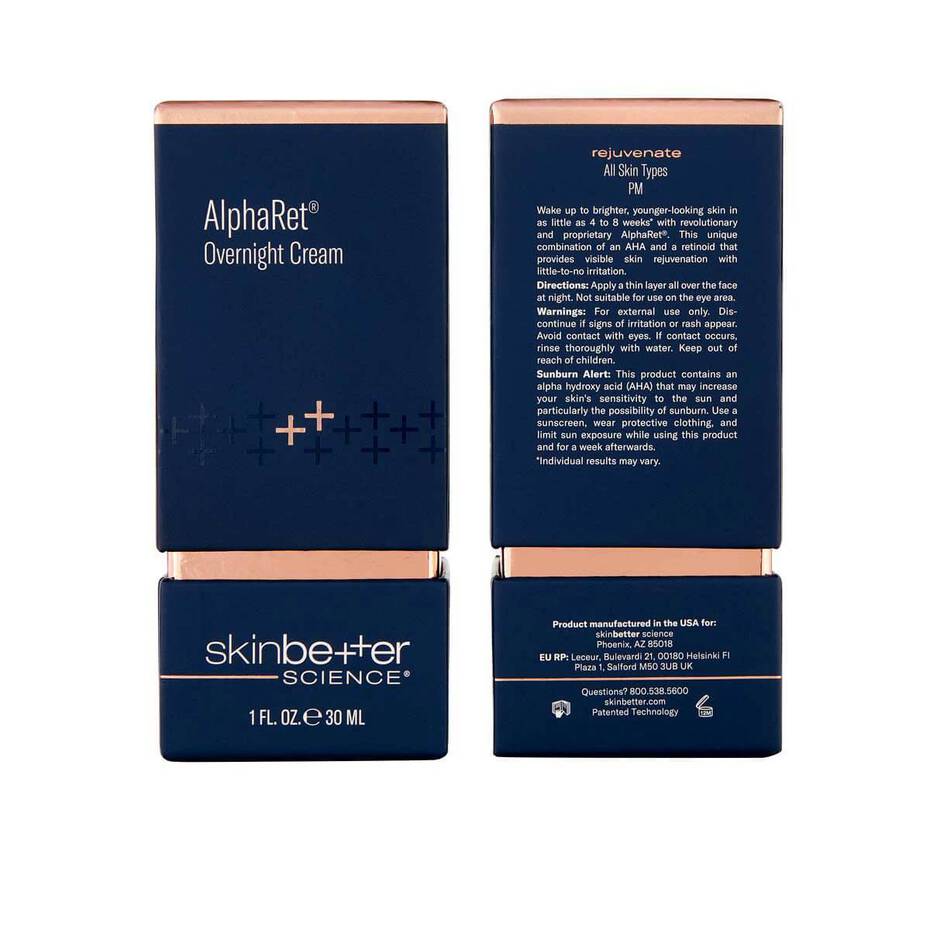 AlphaRet Overnight Cream from SkinBetter Science packaging