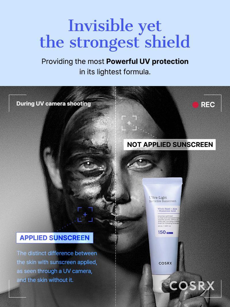 COSRX_Ultra_Light_Invisible_Sunscreen_UV_Camera