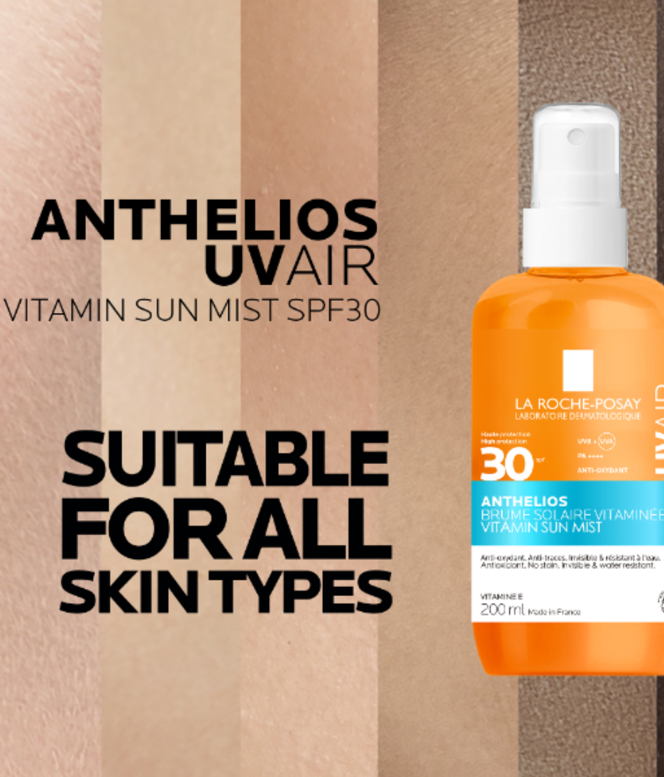 La Roche-Posay Anthelios UVAIR Vitamin Sun Mist SPF30 Skin types 