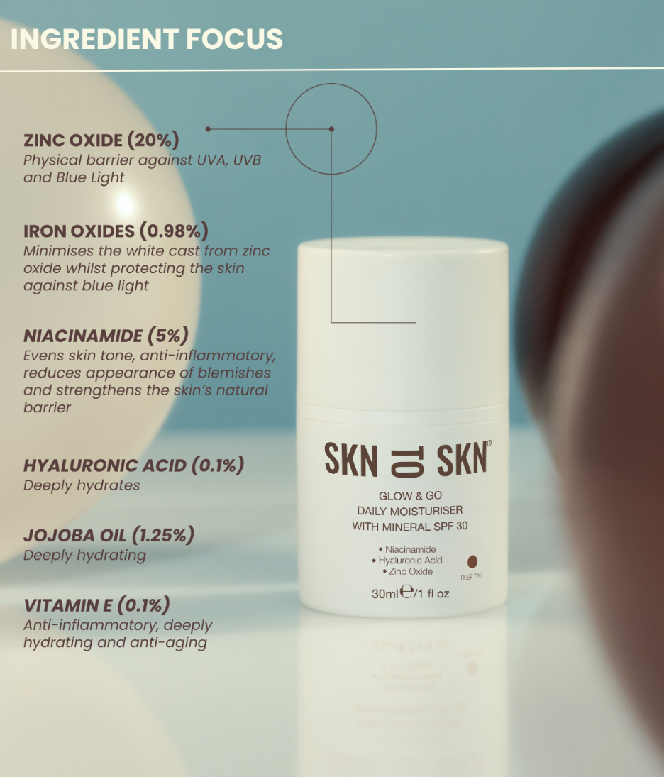Glow & Go Daily Moisturiser W/ Mineral SPF 30 Deep