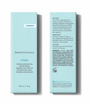 SkinCeuticals P-TIOX serum packaging with text on a white background