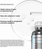 SkinCeuticals P-TIOX skincare product with text on proven results.