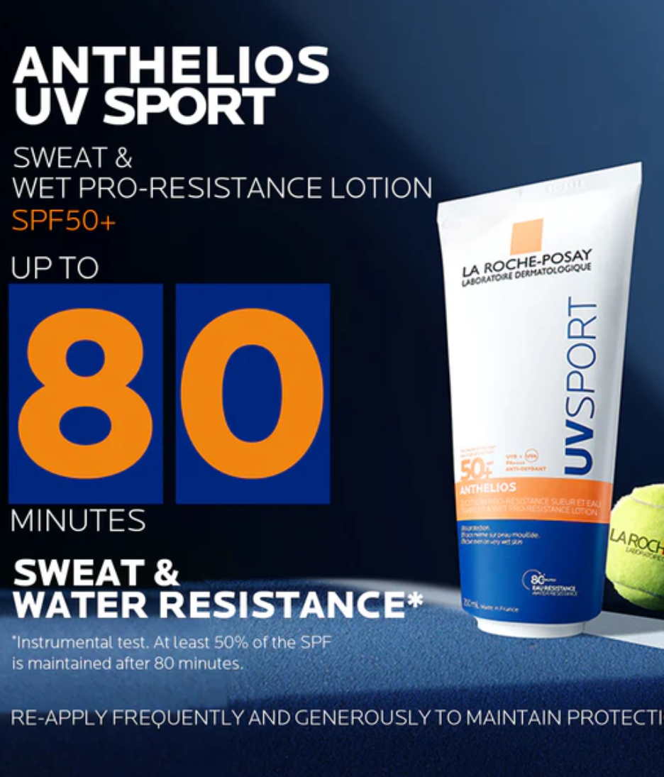 Anthelios UVSPORT Wet & Sweat Pro-Resistance Lotion SPF50+ benefits 2