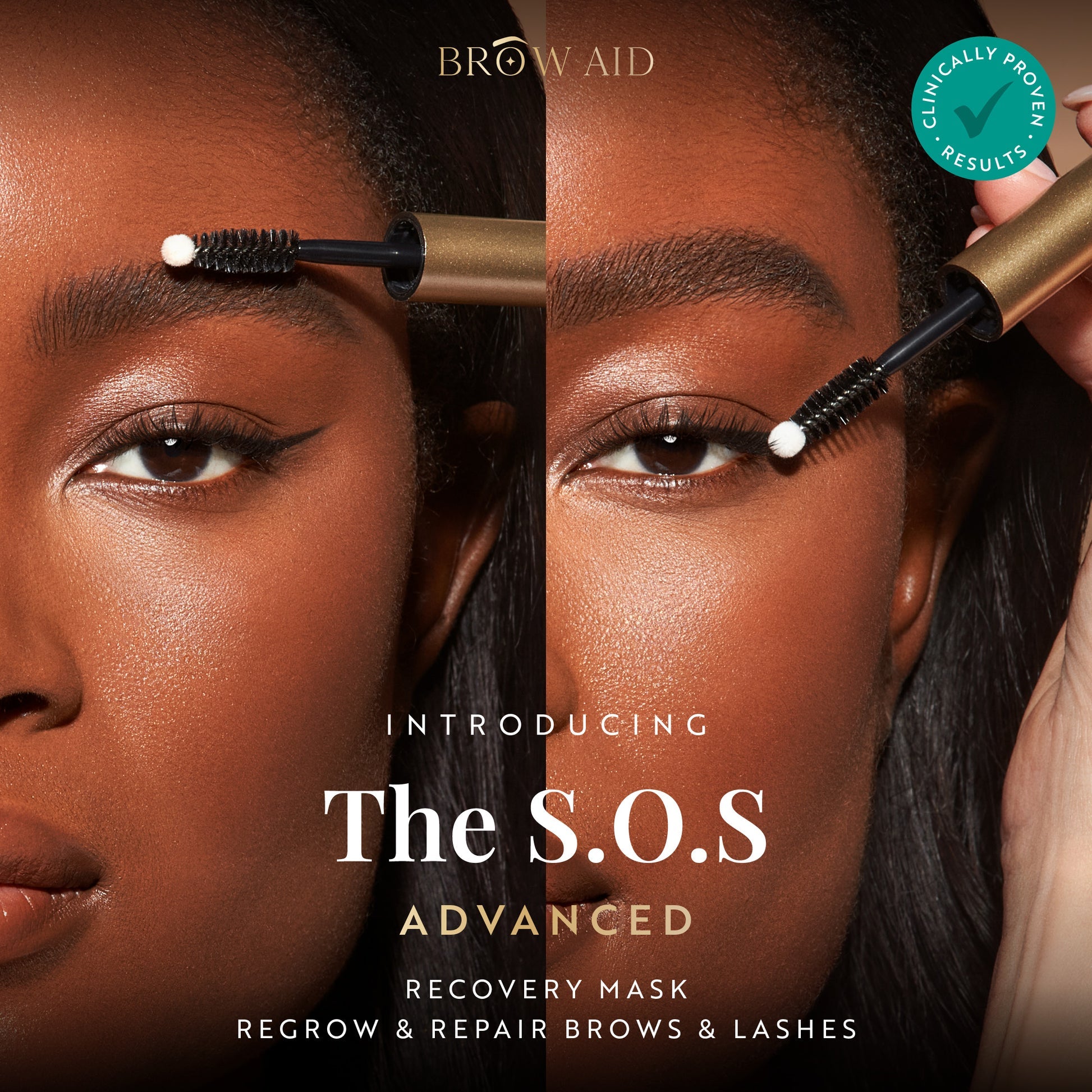 Brow Aid S.O.S Advanced Recovery Mask Before After