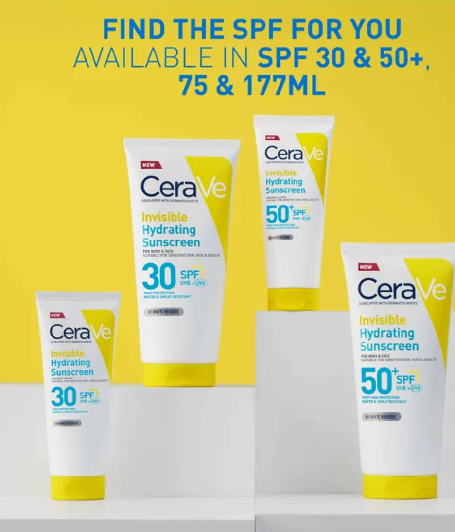 Invisible hydrating sunscreen