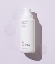 Dr. Loretta Gentle Hydrating Cleanser 200ml product and texture shot 
