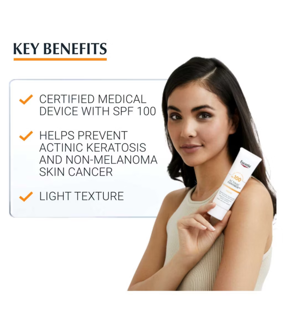 Eucerin Sun Actinic Control MD Fluid SPF100 Product Benefits 