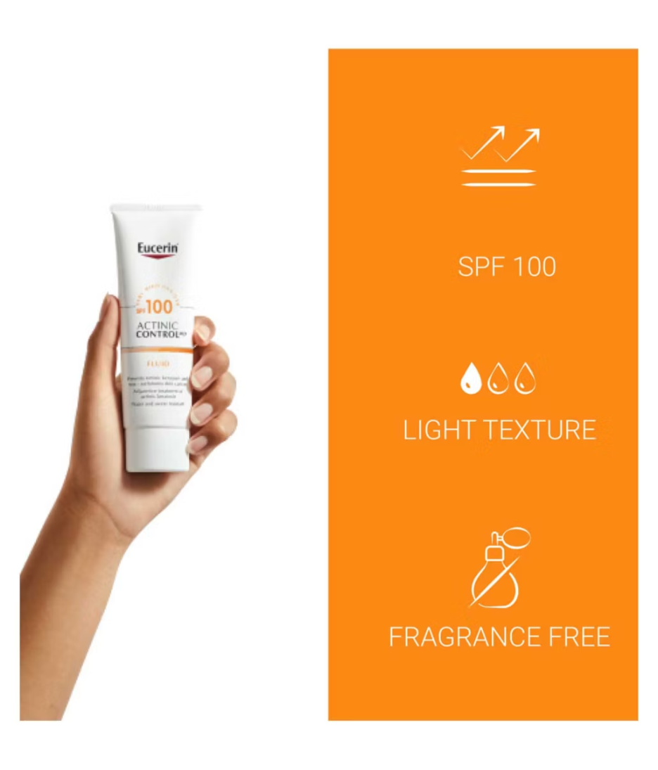 Eucerin Sun Actinic Control MD Fluid SPF100 benefits