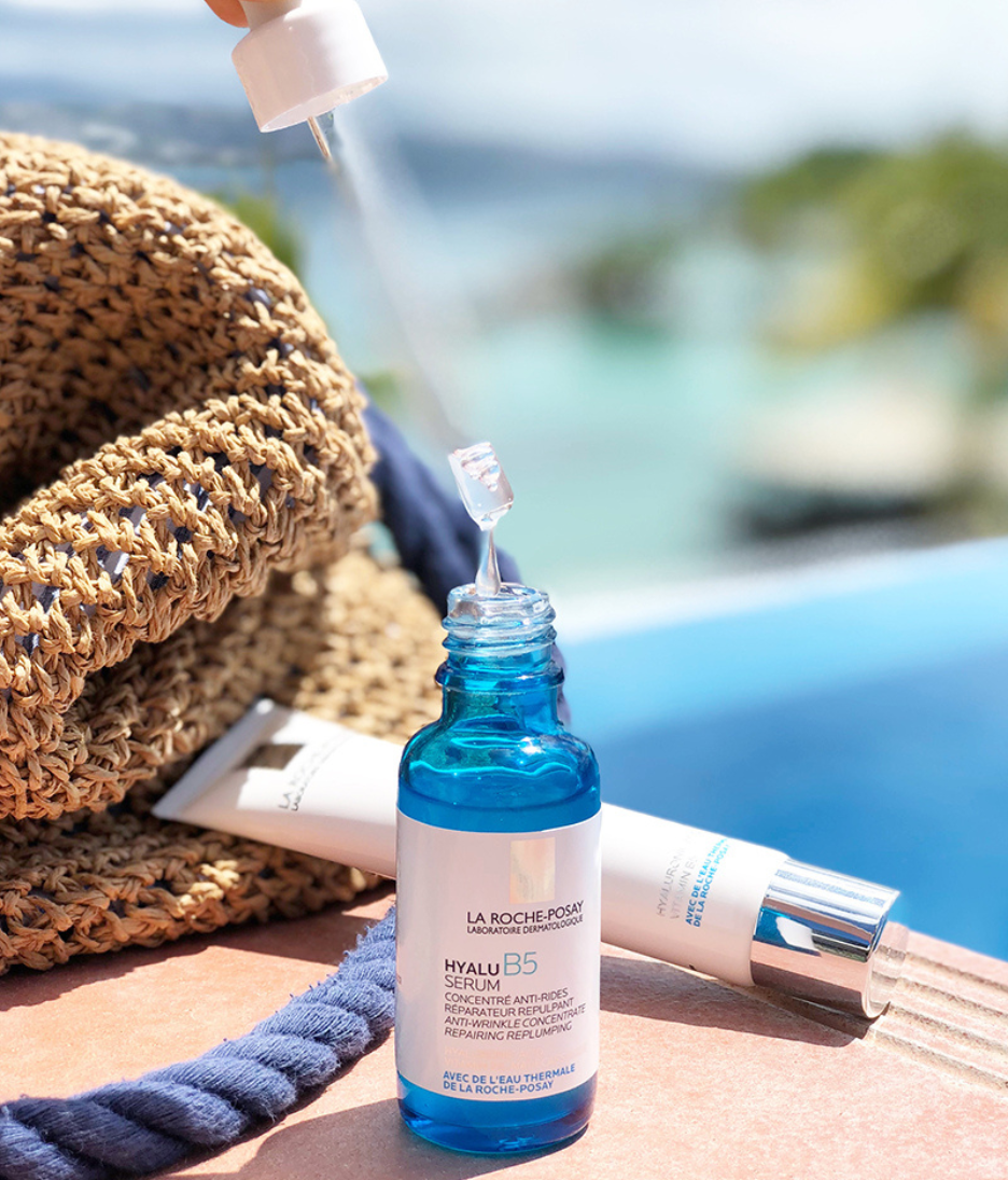 La Roche Posay Hyalu B5 Serum lifestyle by the pool