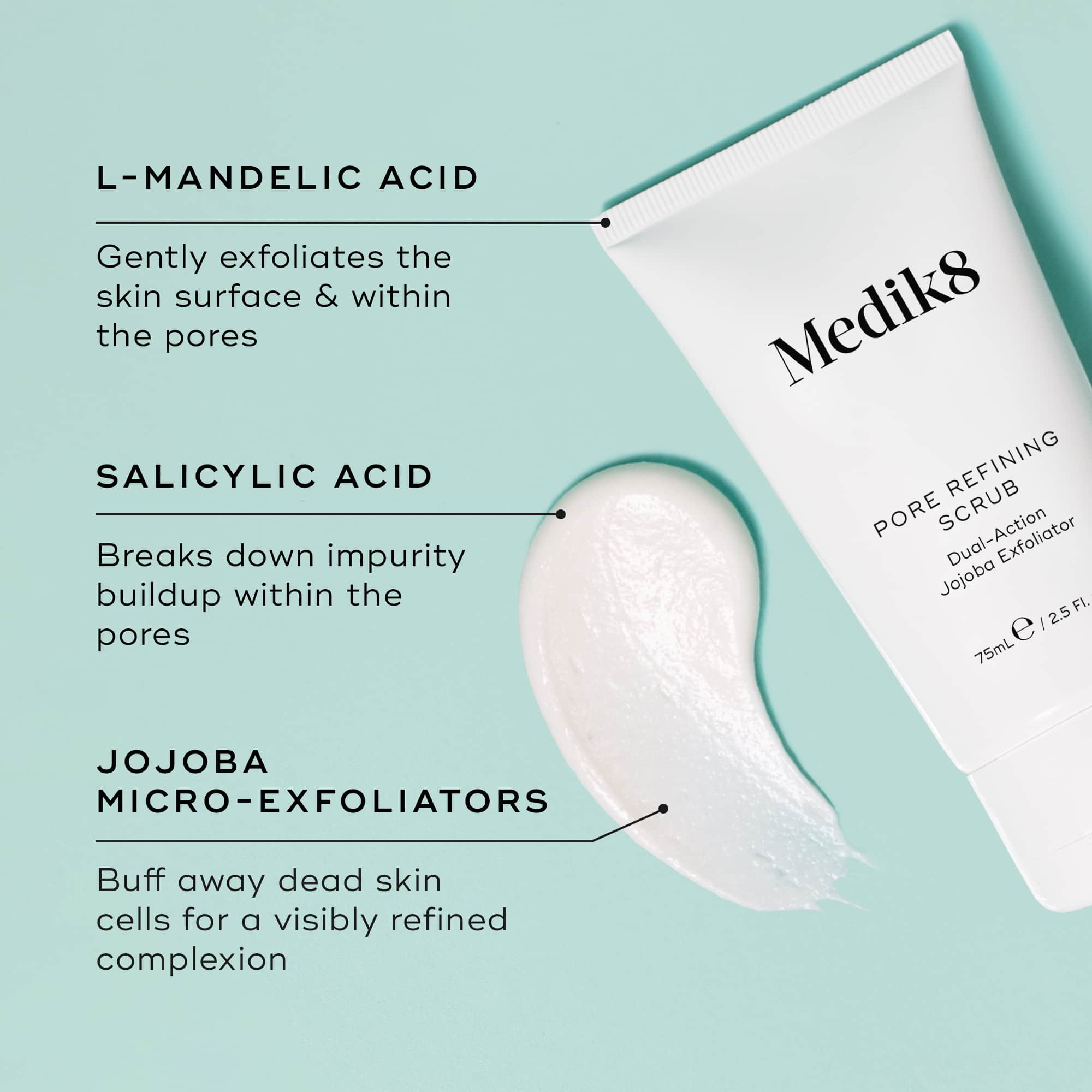 Medik8 Pore Refining Scrub Texture and Ingredients