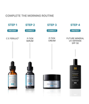 SkinCeuticals P-TIOX Cream Morning routine steps with products