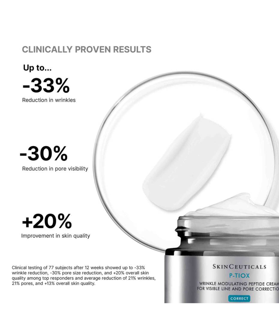 SkinCeuticals P-TIOX Cream micro-melting gel-cream clinical proven results