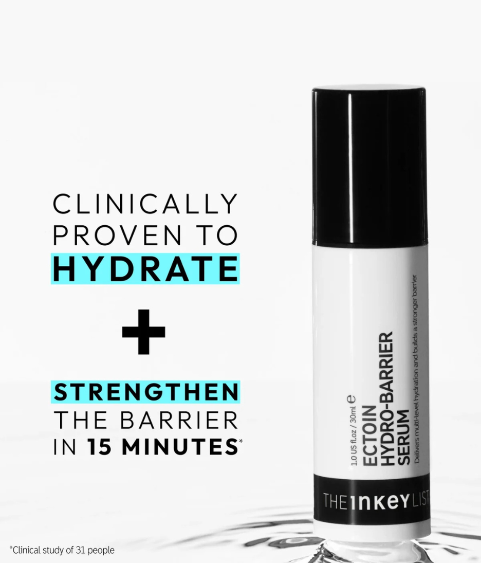 The Inkey List Ectoin Hydro-Barrier Serum clinically proven benefits 