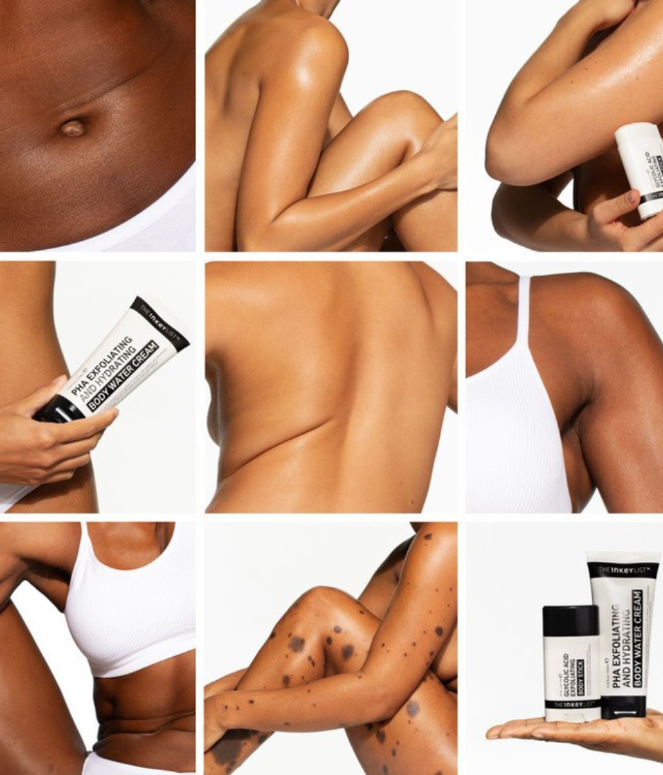 The Inkey List PHA Exfoliating and Hydrating Body water Cream  promo images