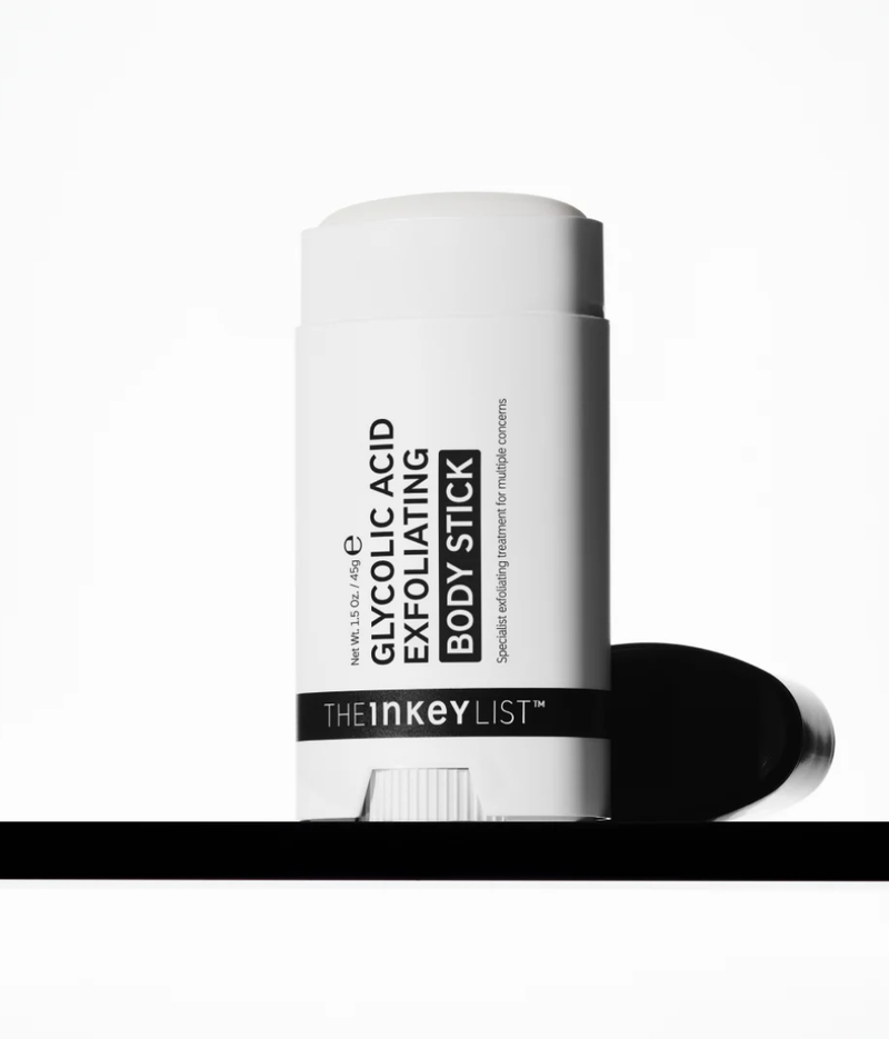 Glycolic acid exfoliating body stick for smoothing rough skin