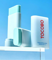 Tocobo cotton soft sun stick with blue background