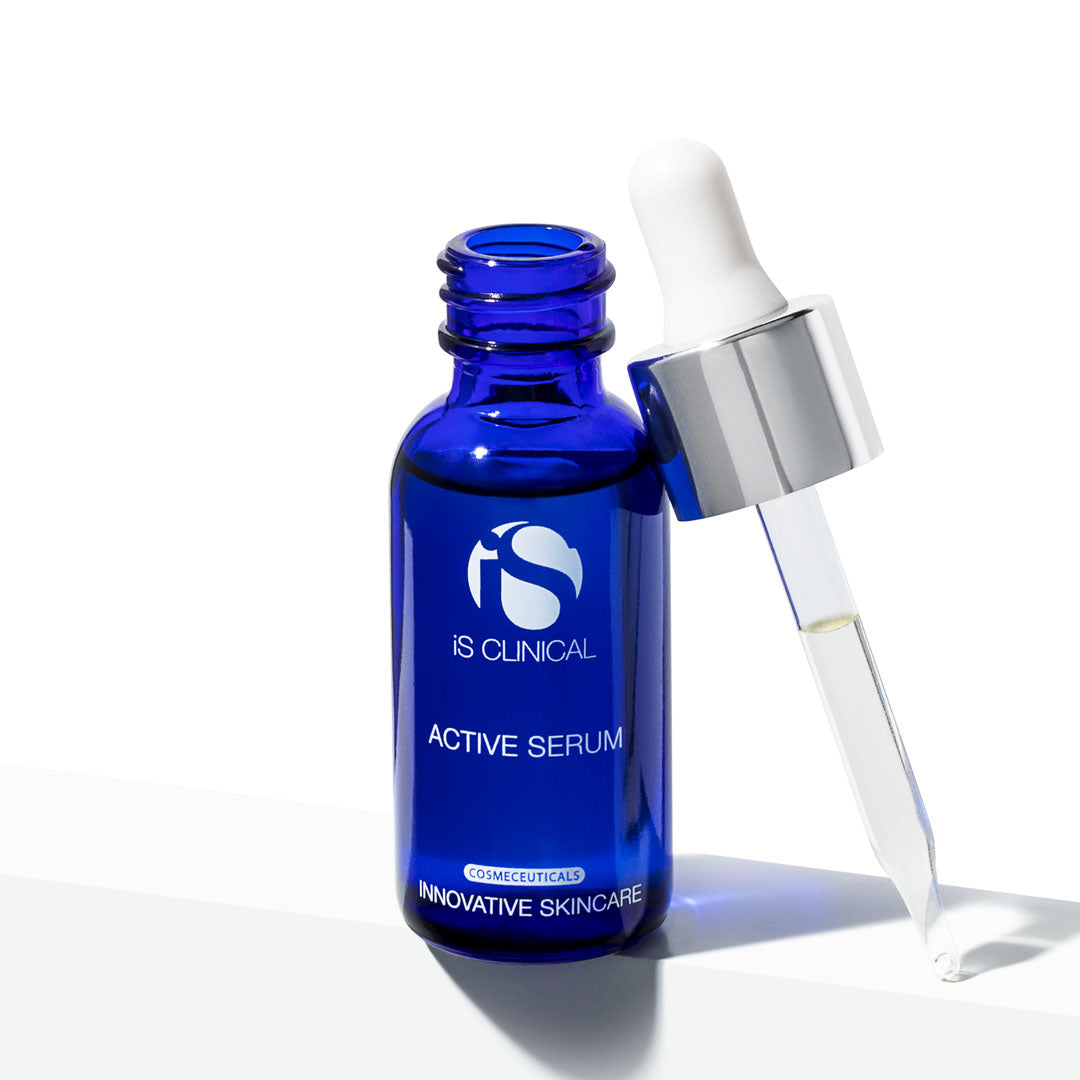 iS Clinical Active Serum Packaging and dropper